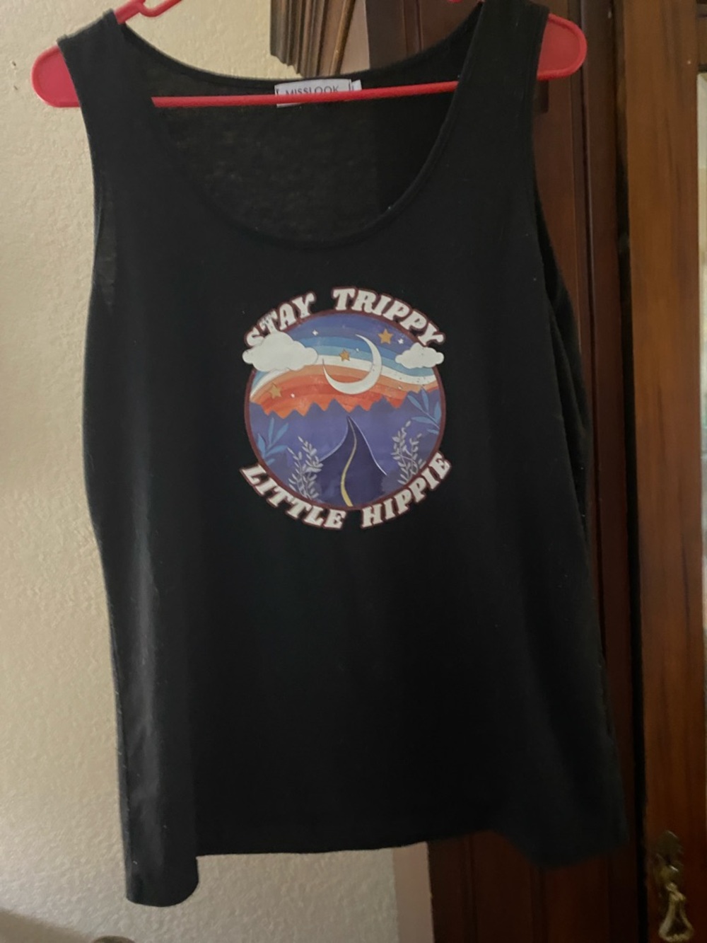 MISSLOOK Black Graphic Boho Sunset Tank